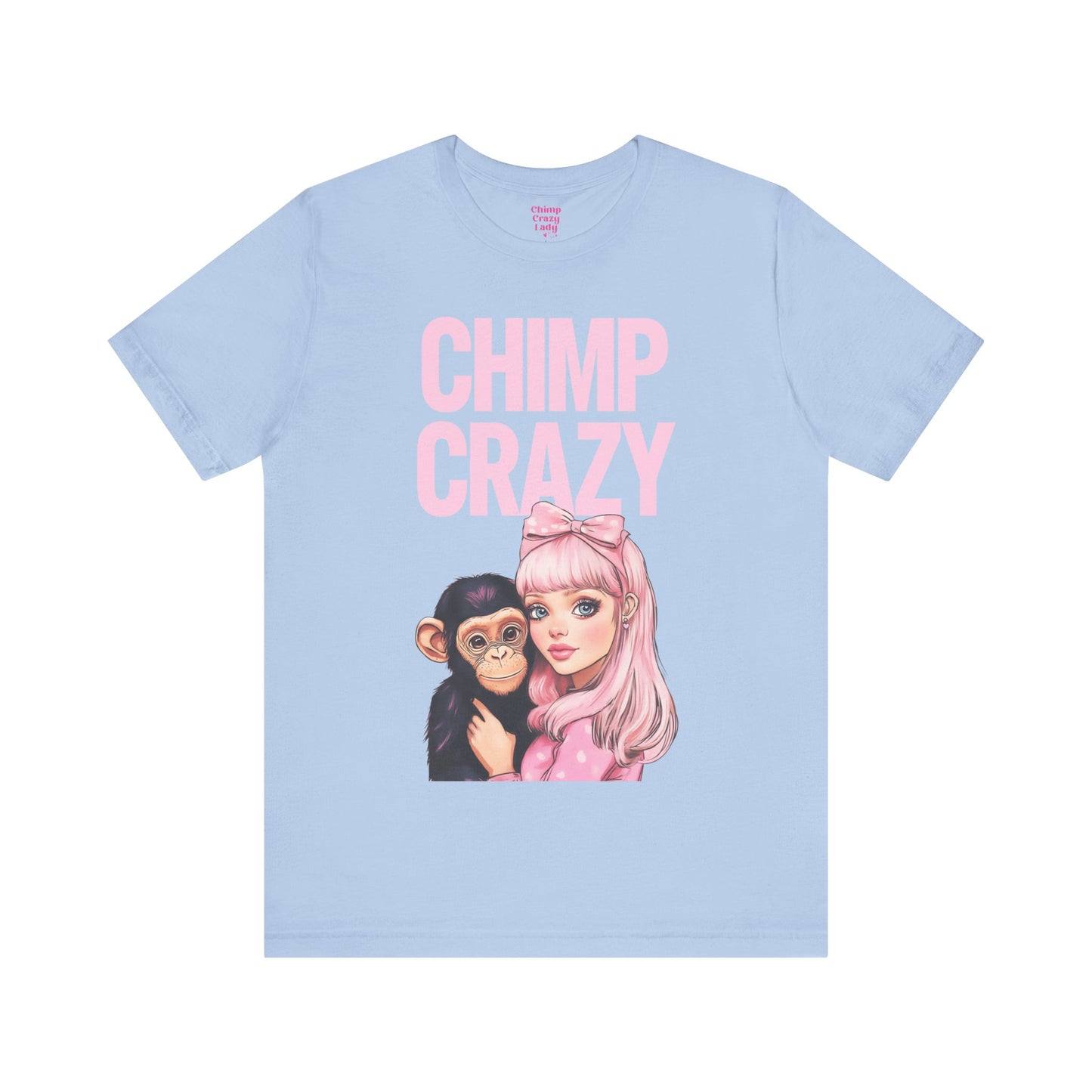 Chimp Bestie with Official Chimp Crazy Logo Unisex Jersey Short Sleeve Tee